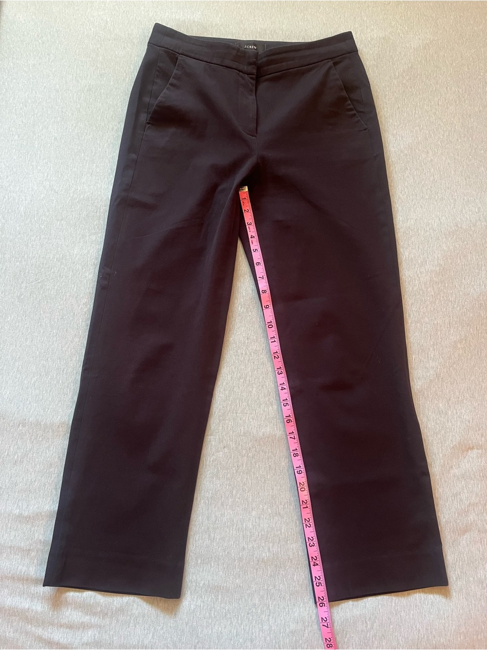 J. Crew Black Tailored Straight-Leg Pants